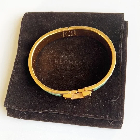 Hermes Clic H Bracelet - Blue, 18K
Rose Gold-Plated Bangle, Bracelet - Picture 13 of 16